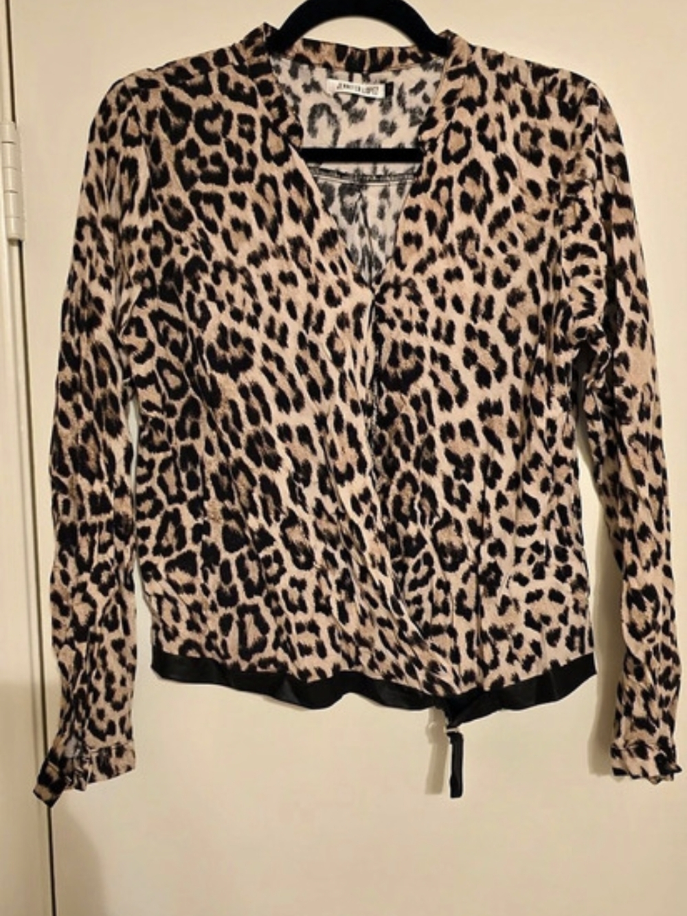 Jennifer Lopez Leopard Print Blouse Size 7